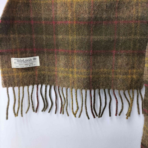 JOHN HANLY チェック柄 ウールマフラー メンズ